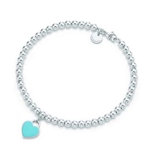 NWT Return to Tiffany Mini Heart Tag Bead Bracelet
